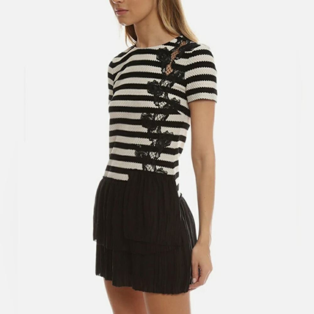 EUC Thakoon black and white cotton/silk midi dress. SZ 0